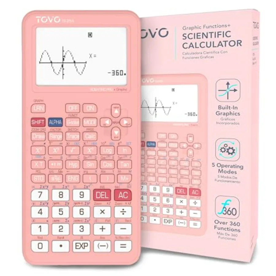 

TOVO 2026 Upgraded Scientific Calculator with Graphic Functions Massive 3" Screen 360+ Functions Multi-Mode Graphing Calculator