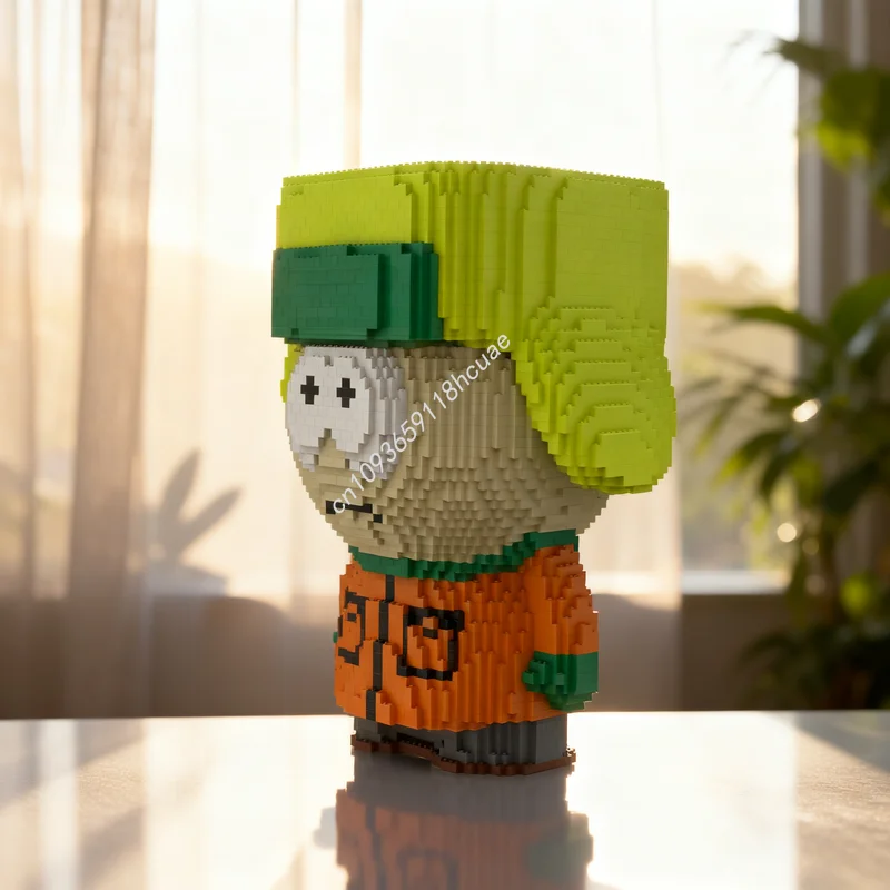 

6037pcs MOC Sculptures Kyle Broflovski South Park Model Building Blocks Construction Festival Gifts Toy Education Brick