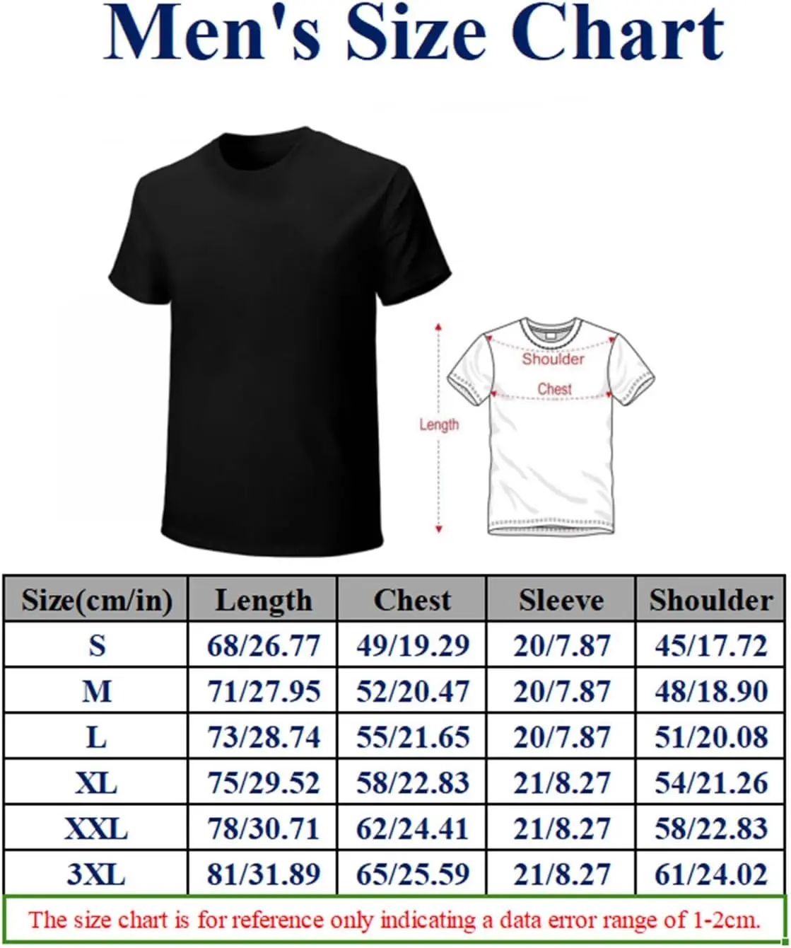 Journey Frontiers Men's Basic Cotton Short Sleeve T-Shirt Fashion Shirts