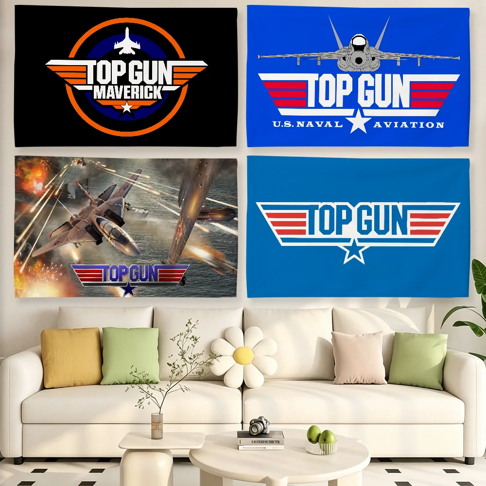 Outdoor Camping Movies - Klassische Film-T-Top-Gun-Flagge, coole Flagge für Wohnzimmer,