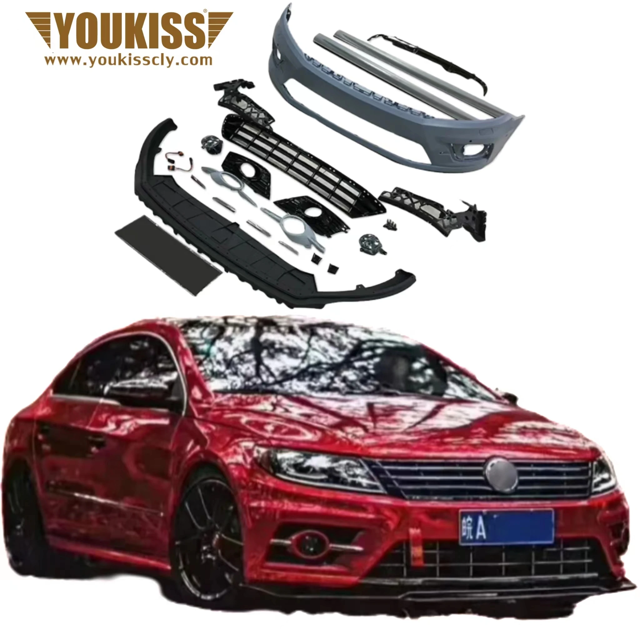Marca UKISS, superventas, accesorios de coche de alta calidad, kits de carrocería, kits de carrocería de línea R para kits de carrocería CC R-line