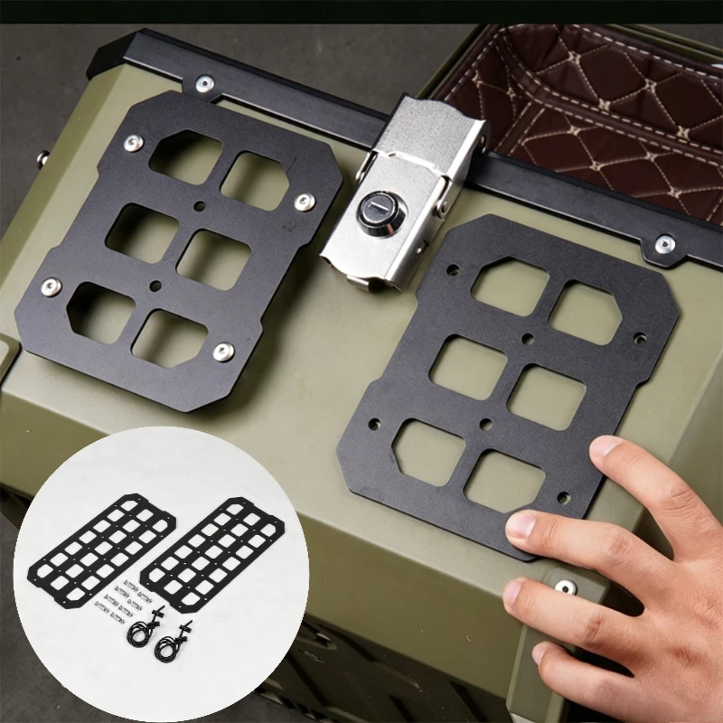 

Motorcycle Molle Panel For Trunk Storage aluminum alloy Waterproof Tactical Universal Side Box Organizer Modular Storage