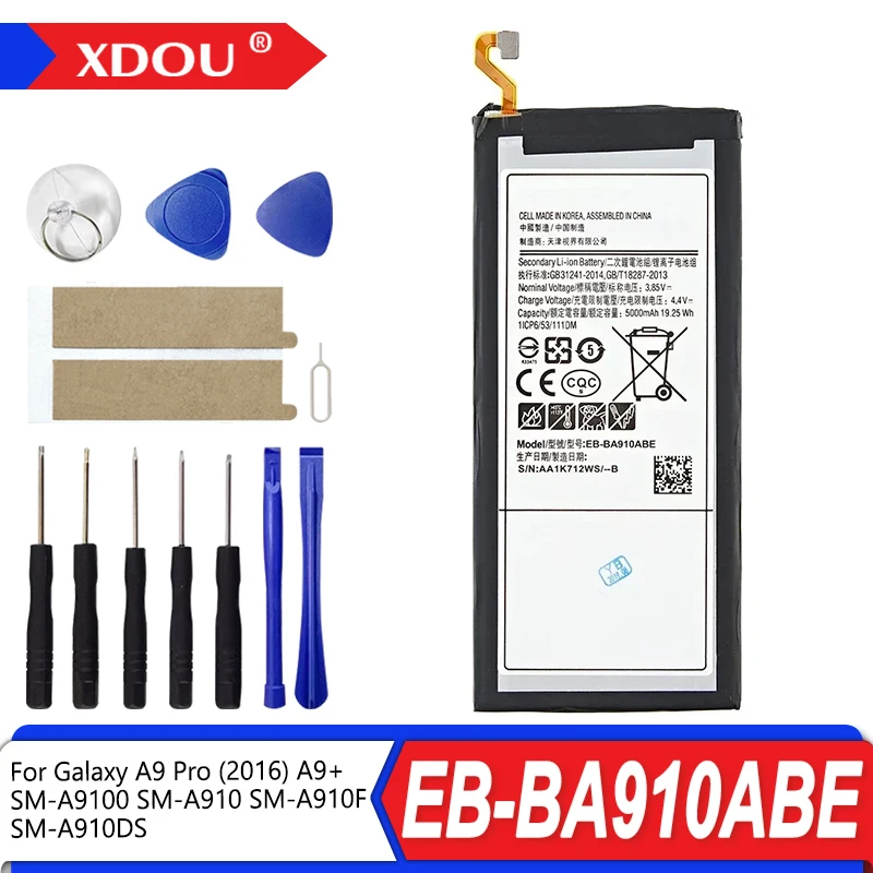 

Совершенно новый аккумулятор EB-BA910ABE 5000 мАч для Samsung Galaxy A9 Pro (2016) A9 + SM-A9100 SM-A910 SM-A910F SM-A910DS + инструменты