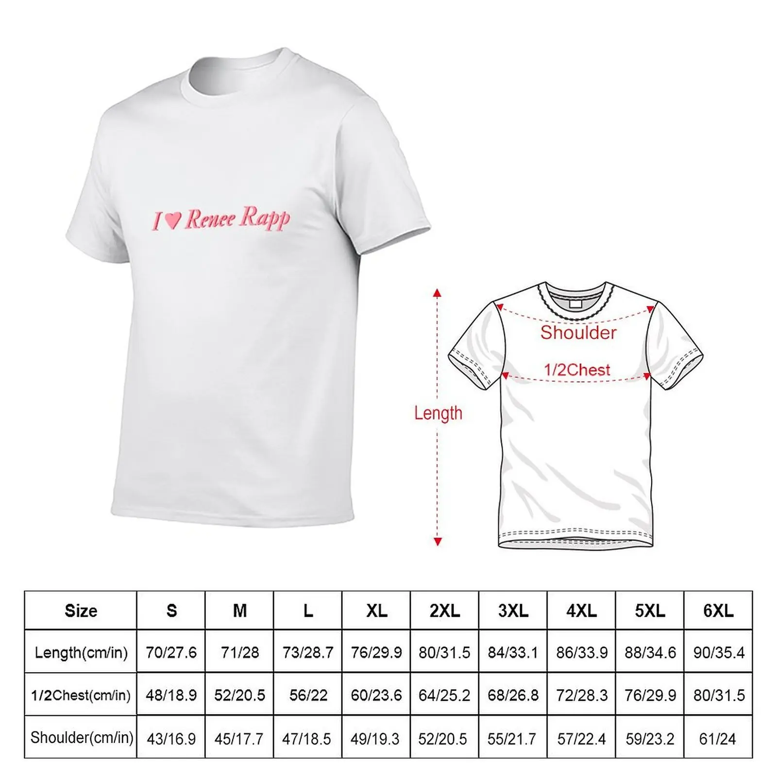 I Heart Renee Rapp T-Shirt anime shirt oversized t shirt clothing for men