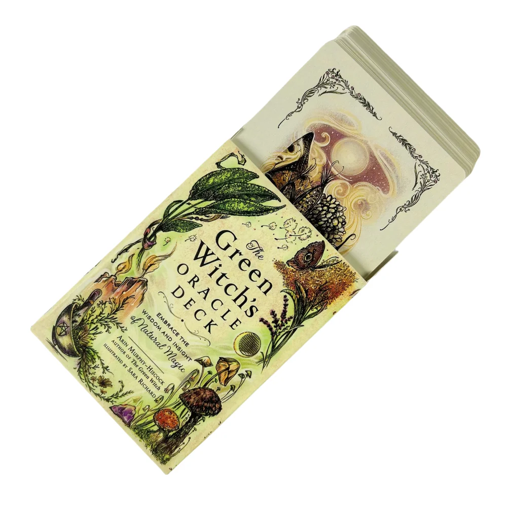 The Green Witch's Oracle Deck Cards A 50 English Visions Divination Edition Deck Borad Games Tarot For Party Playing