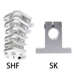 1/2/4PCS SK8 SHF8 Linear Bearing Rail Shaft Support SK10 SHF10 SK12 SK13 SK16 SK20 For Axis XYZ Table CNC Router 3D Printer Part