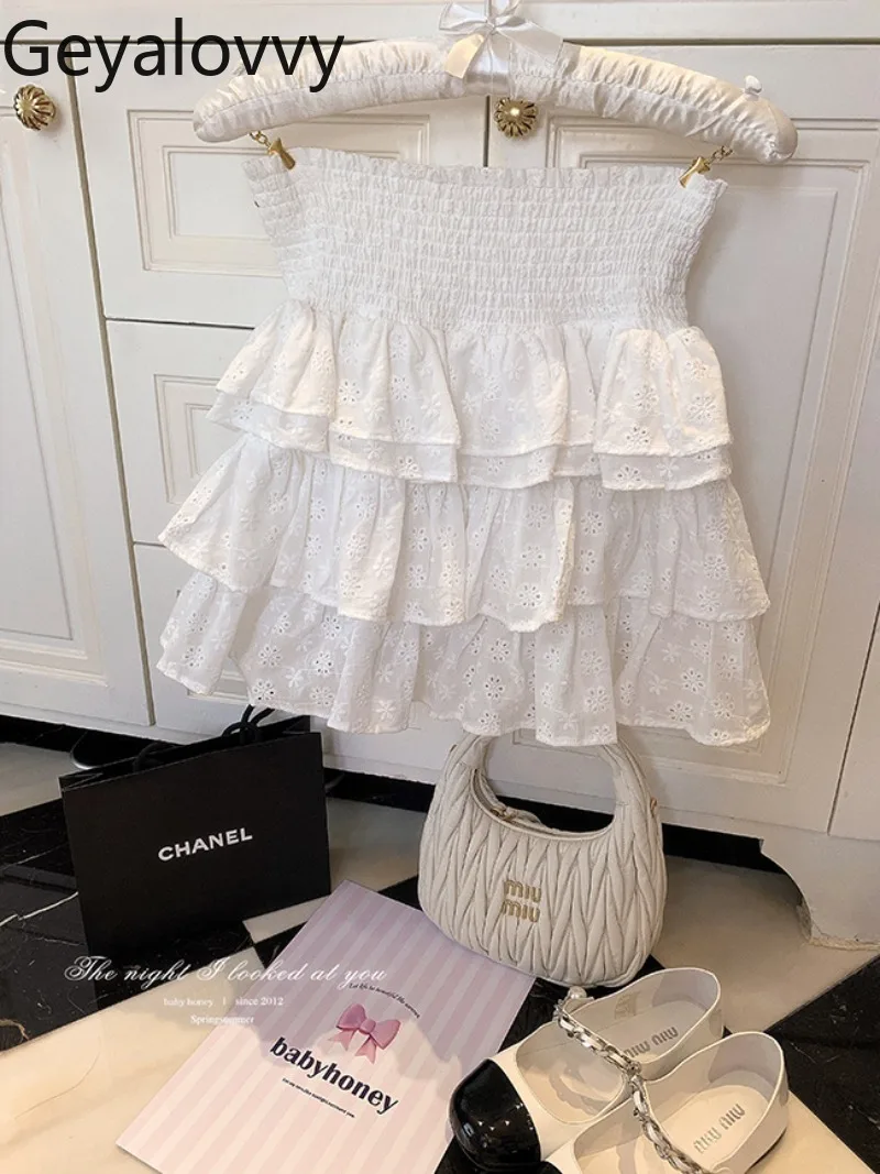 Gonna corta retrò torta di fascia alta originale giapponese Estate nuove ragazze dolci e carine Minigonne versatili a vita alta