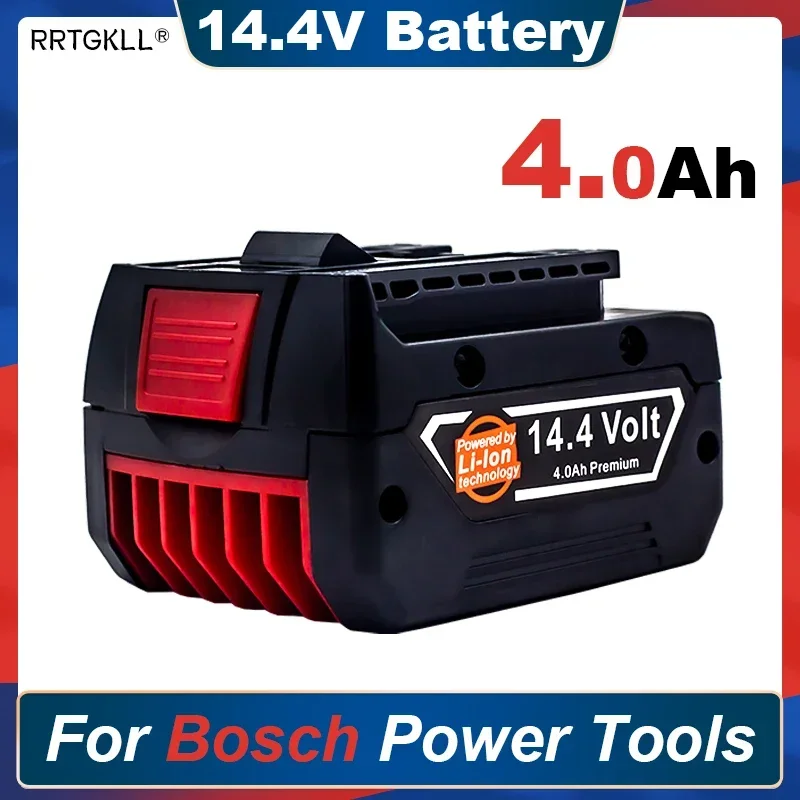 

14.4V 4.0Ah Rechargeable Battery for Bosch 14.4V Power Tools GBH GDR GSR 1080 DDS180 BAT614G Backup Battery Charger Set