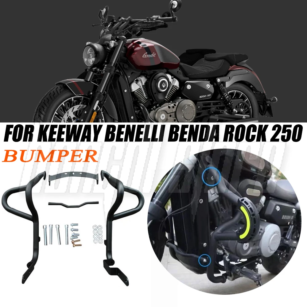 

New For keeway Benelli Benda Rock 250 Rock250 Motorcycle Highway Engine Guard Crash Bar Frame Bumper Fairing Protector Bars