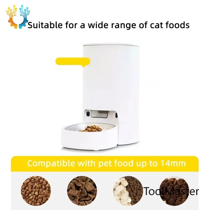 

【2026】3.5L Automatic Pet Feeder Smart Cat Dog Food Kibble Dispenser With Stainless Steel Bowl Timer Remote Portion Control For P
