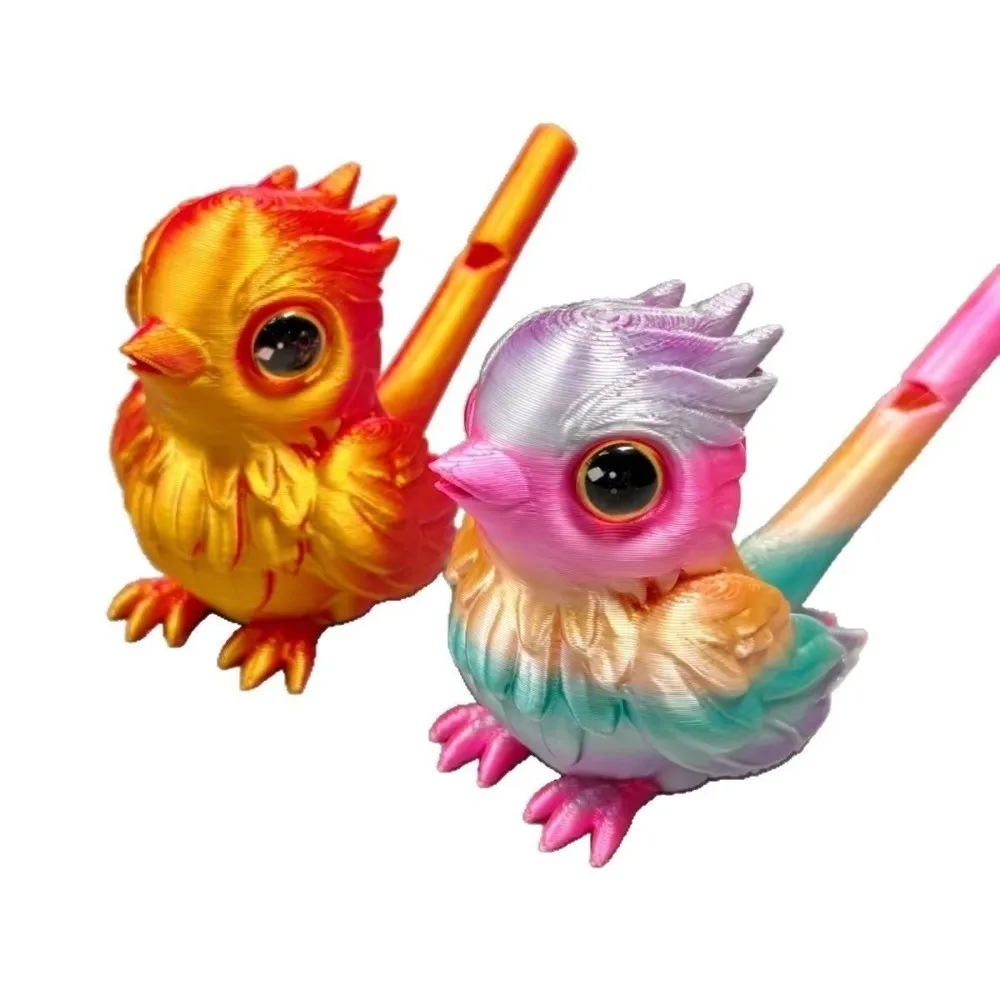 New Portable 3D Printed Bird Whistle Gradient Water Injection Instrument Whistle Bird Flute Toy Gifts For Home Desktop Ornament