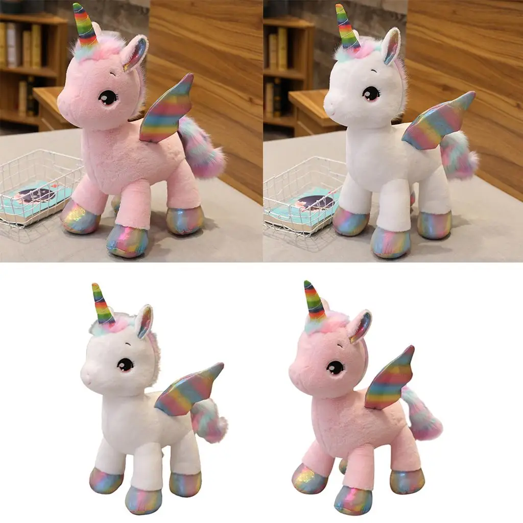 Entzückende Regenbogen Haarschwanz Stofftiere Puppe Weihnachtsspielzeug