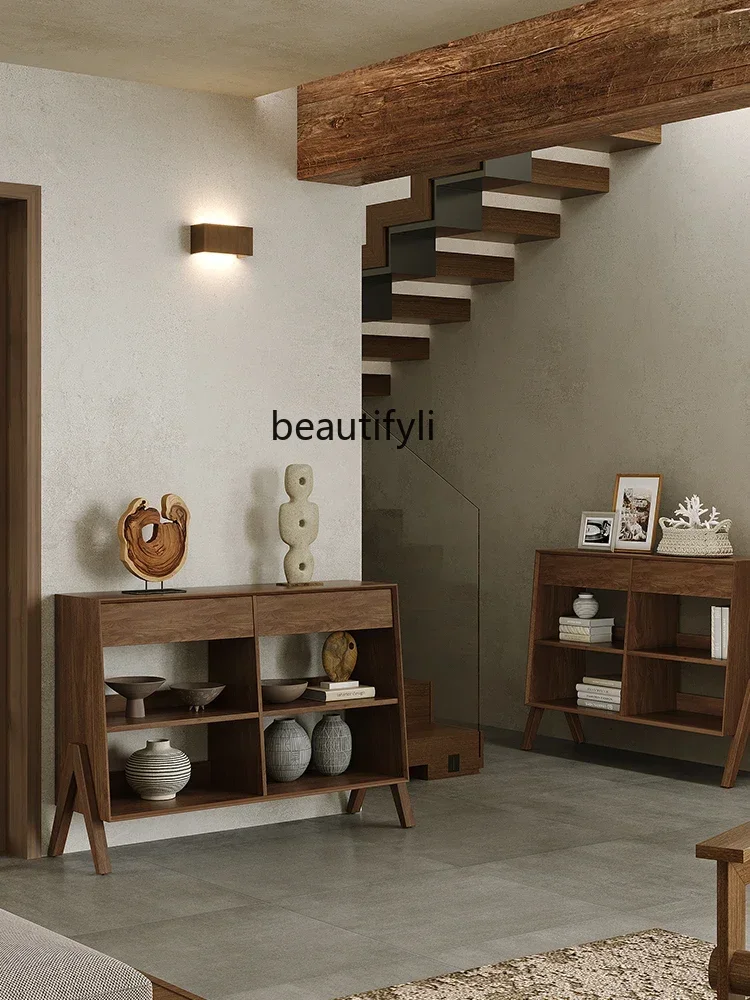 

Asmt51 Гостиная из массива дерева, бытовое хранилище, шкаф для чайного ведра, комбинация хранения и хранения в стиле ретро для проживания в семье, входная c