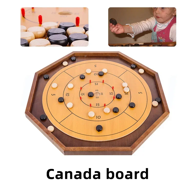 Crokinole Board Game Children's Stress Relief Puzzle Toy Canada Chess Intelligence Decompression Entertainment Crokinole