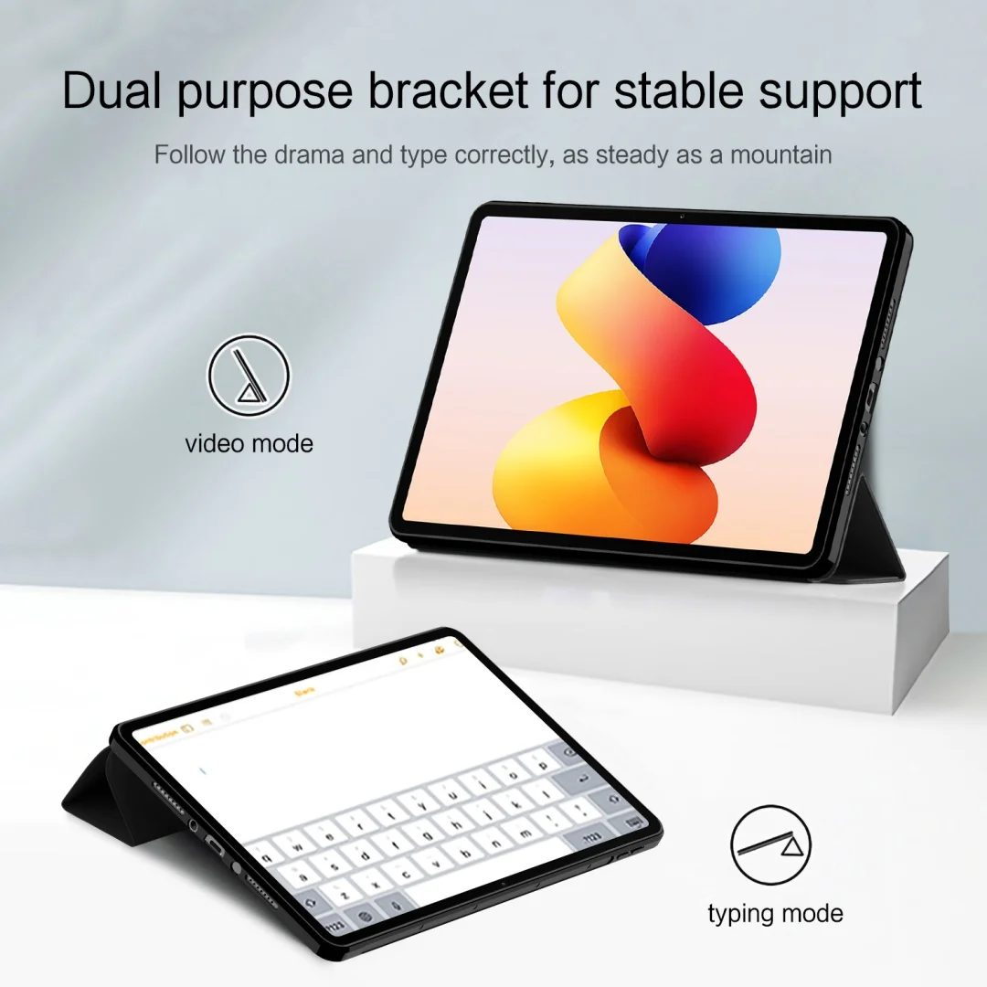 

For Xiaomi Redmi Pad 2 Pro 12.1 inch 2025 Case PU Leather Silicone Soft Back Stand Cover for Redmi Pad 2 Pro 12.1" Tablet Case