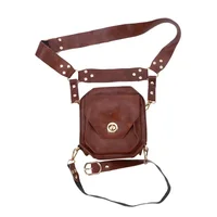 Punk Retro PU Square Waist Bag Casual Small Square Hip Packs For women's Crossbody Cross Multi-function Outdoor Leg Phone Pouch 4