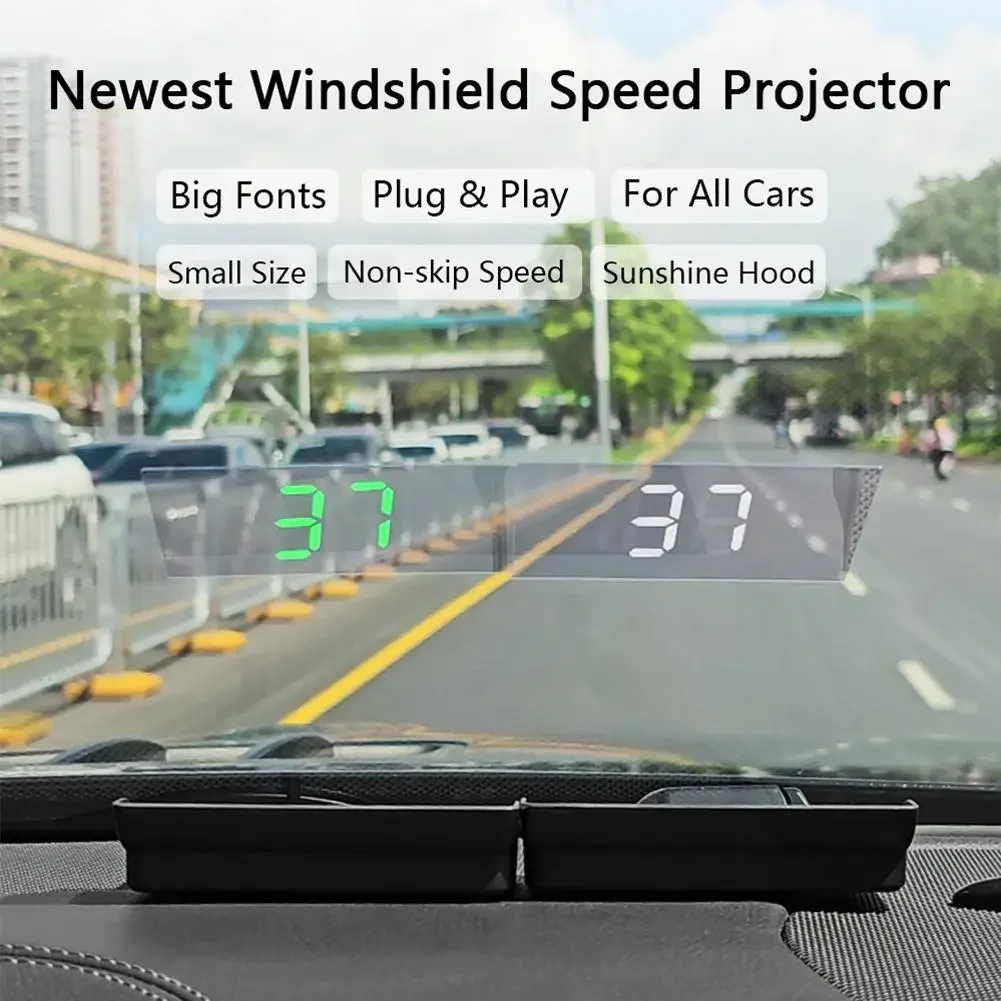 شاشة عرض HUD للسيارة GPS KMH عرض السرعة لجميع ملحقات إلكترونيات السيارات