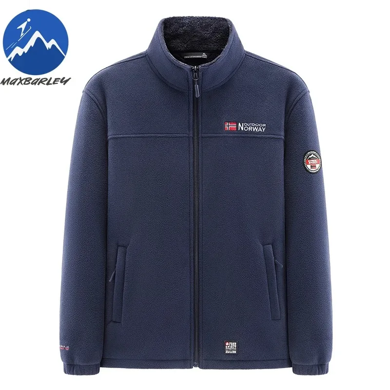 

Men Fleece Jackets Comfort Outdoor Skiing Thickened Warm Parka Fashion Stand Collar Travel Cold Resistant Winter Padded Jacket
