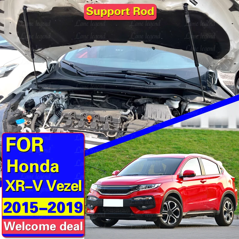 Car Front Bonnet Hood Modify Gas Struts Lift Support Shock Damper Bars For Honda XR-V Vezel 2015~2019 Absorber Support Spring