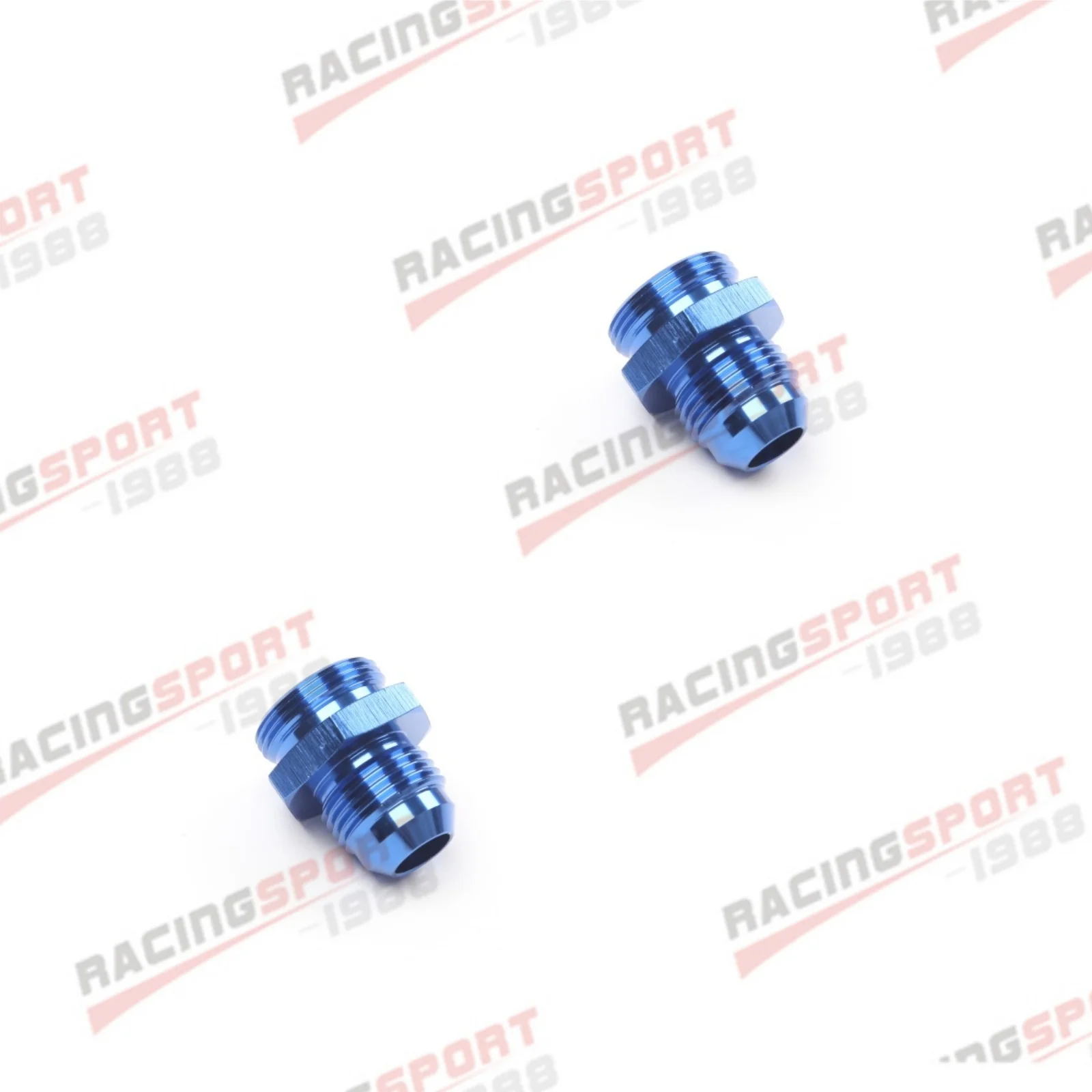 

NEW 2pc Aluminum -8AN AN8 JIC Male to 7/8 x 20 UNF Straight Adapter Fitting Blue