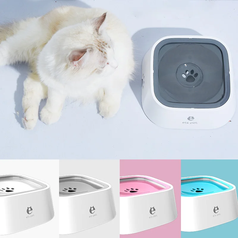 Dog Bowl Floating Bowl Water Drinker Not Wet Mouth Splash Water Cats Dogs Bowl Anti-Overflow Water Dispenser Portable Pet Bowl