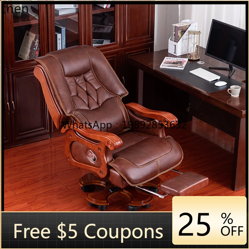 

ii oversized spring seat cushion leather computer chair reclining office chair