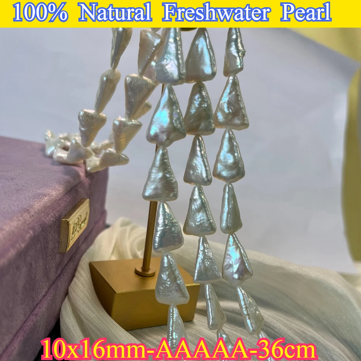 10x16mm AAAAA New Hot Sale Baroque Triangle Natural Freshwater Pearl Spacer Bead Jewelry Make DIY Necklace Bracelet Women Gift