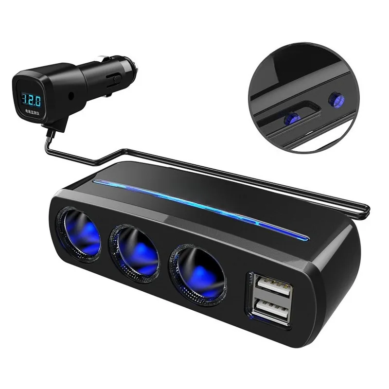Car multi-function socket one to two power distributor conversion plug Car charger Applicable to automobiles