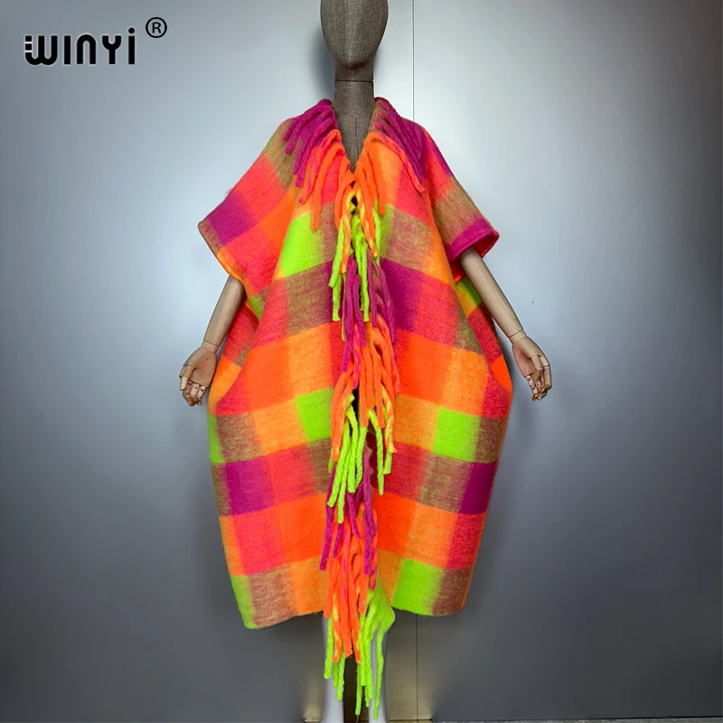 WINYI, capa de invierno, poncho largo de alta calidad, abrigo largo maxi, abrigo grueso y cálido para mujer, abrigos africanos, couverturesртка ж erotскW