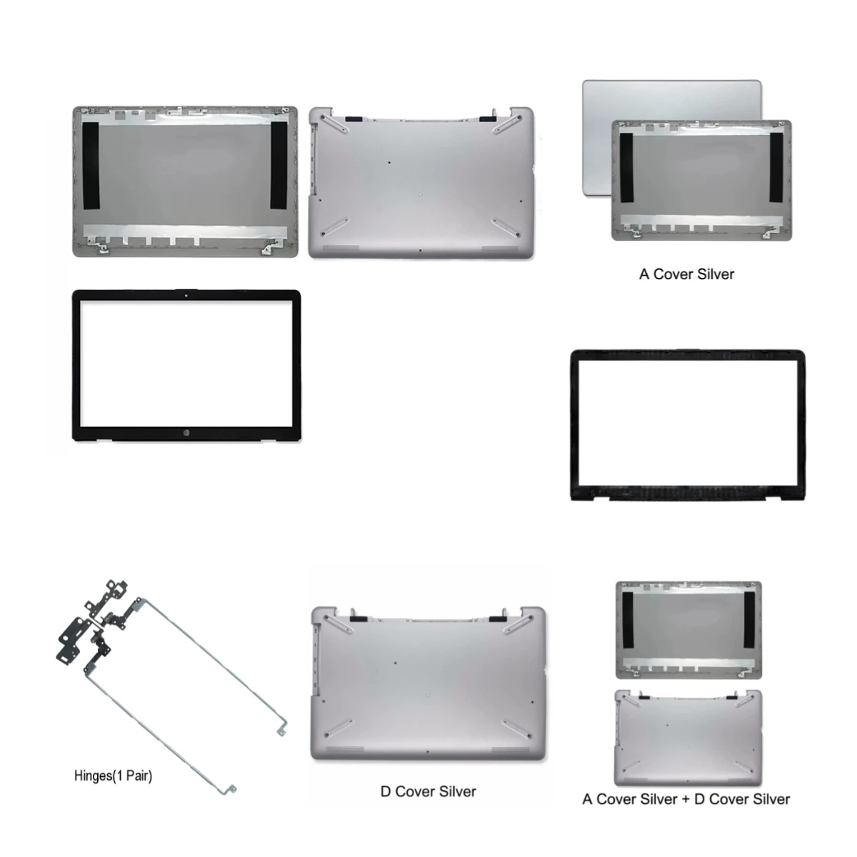 Para 17-bs 17-ak 17g-br TPN-W129 TPN-W130  case laptop rear cover top lid front frame upper lower palm rest housing silver shell