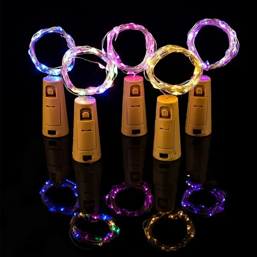 2M 20LED Battery Wine Bottle Cork Lights Romantic Fairy String Lights for Party Christmas Wedding & Home Decor