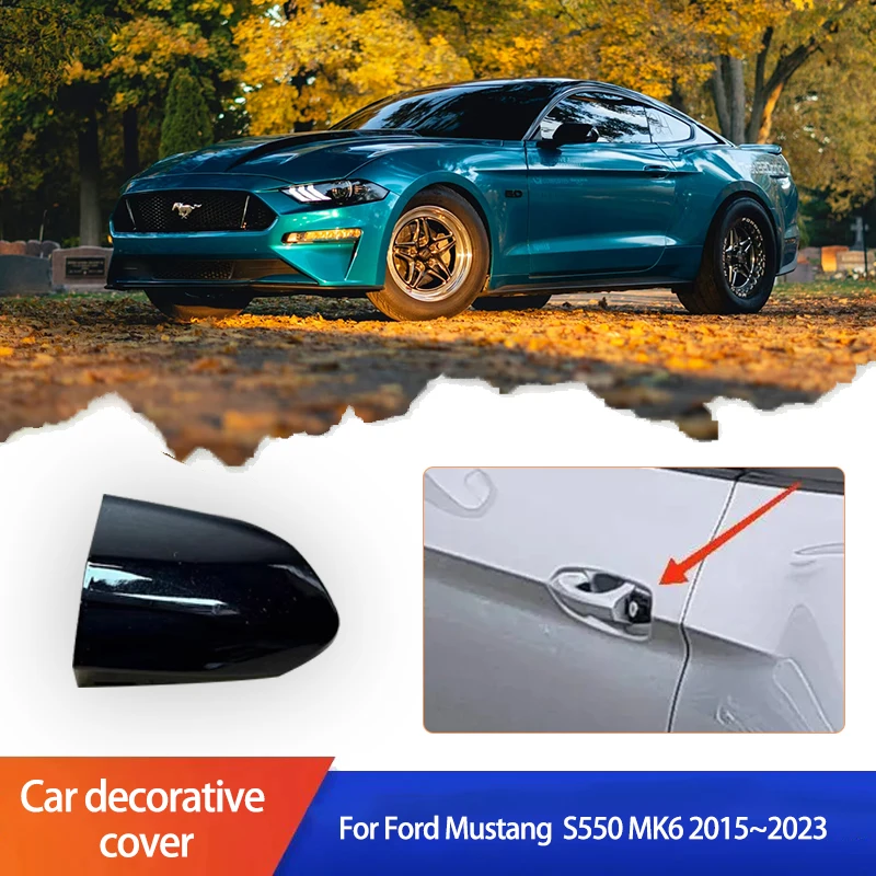 

For Ford Mustang S550 MK6 6th 6Gen 2015~2023 2016 2017 2018 2019 2020 Car accessories Door handle Decorative Key hole cover
