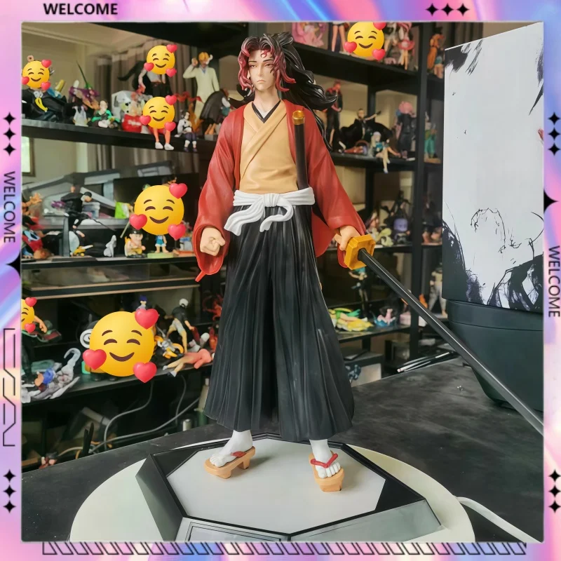 Yoriichi Tsugikuni Anime Figure Model Statue Tabletop Ornament Pvc Material Color High - Fidelity Restoration Boys Collect Gift