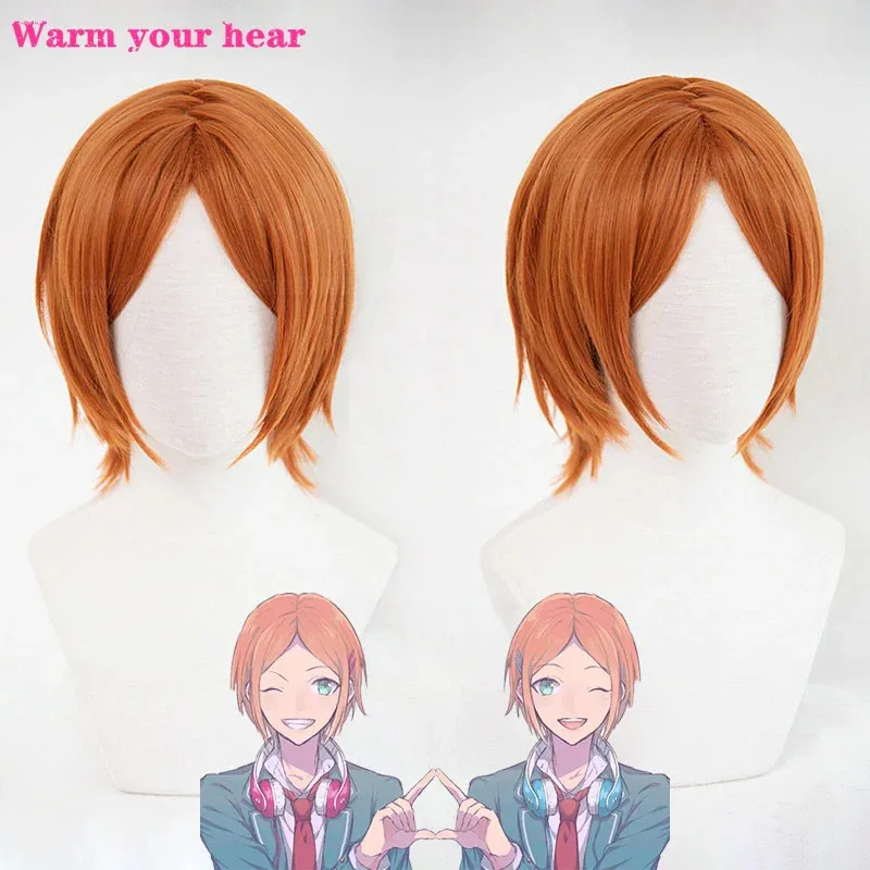 Juego ES Hinata Aoi Yuta Cosplay 2wink simulación cuero cabelludo pelo resistente al calor pelucas para fiesta de Halloween + gorro de peluca