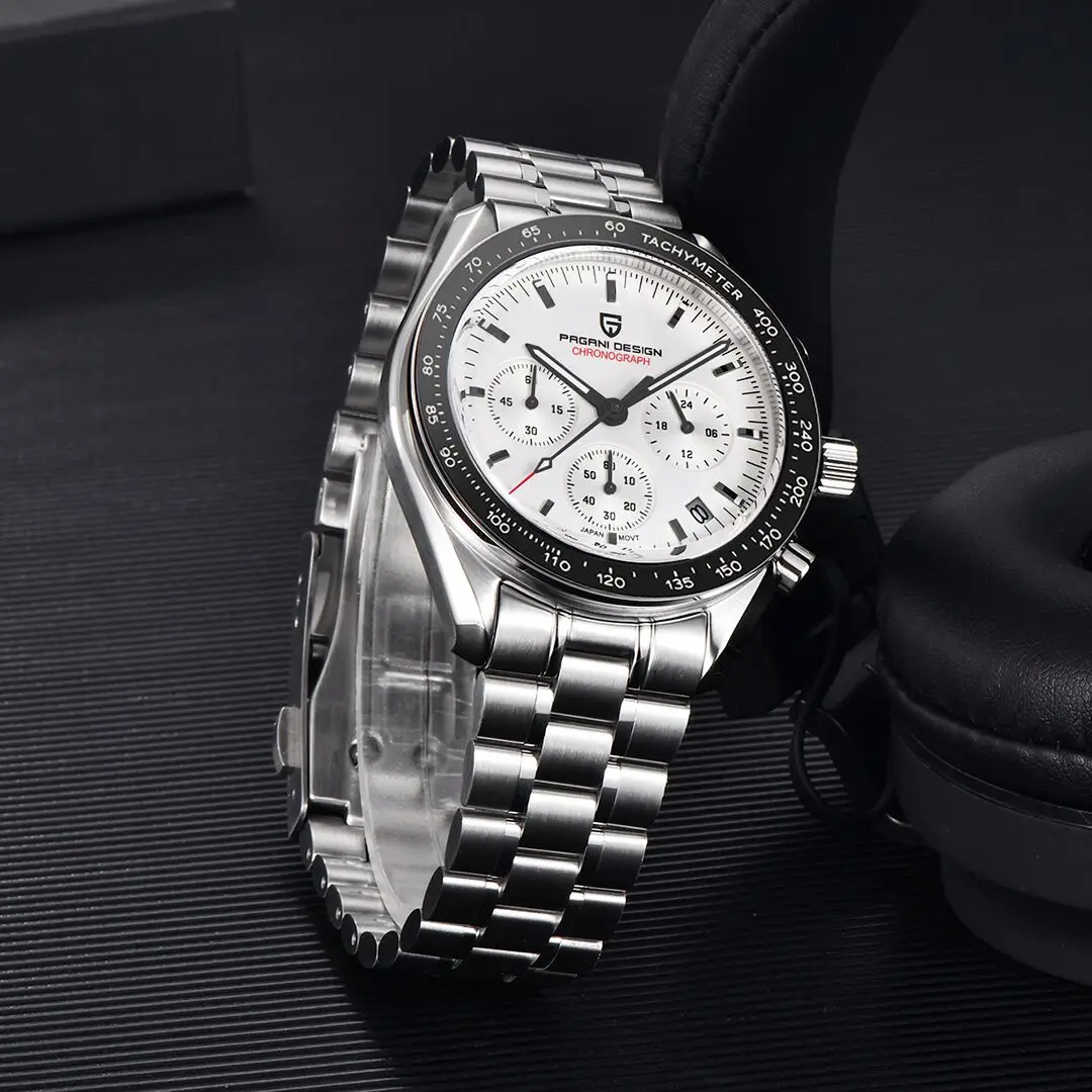 

PAGANI DESIGN Moon Men's Watches PD-1701 Luxury Quartz Watch Men Sport Speed Chronograph AR Sapphire glass 100M Waterproof Watch