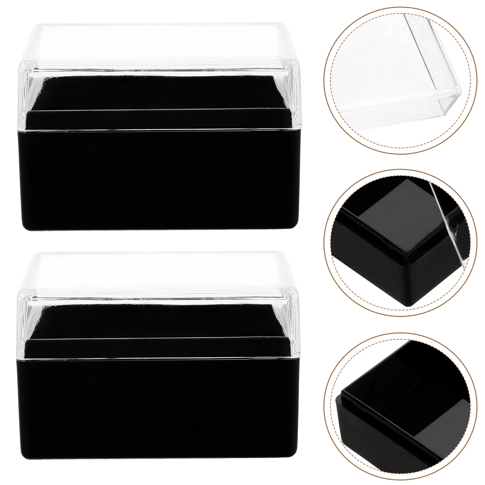 

6Pcs Transparent Specimen Display Boxes Durable Acrylic Mineral Storage Containers Desktop Small Collection Protection Case