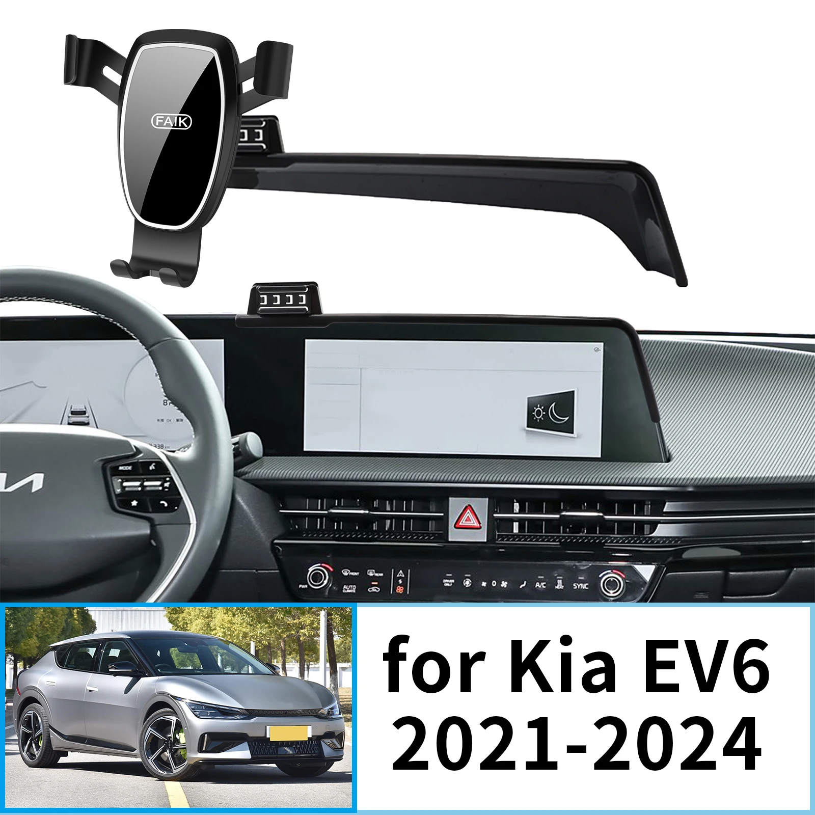 

for Kia EV6 2021 2022 2023 2024 GT Line (12.3inch) GPS Bracket Navigation Stand Auto Accessories