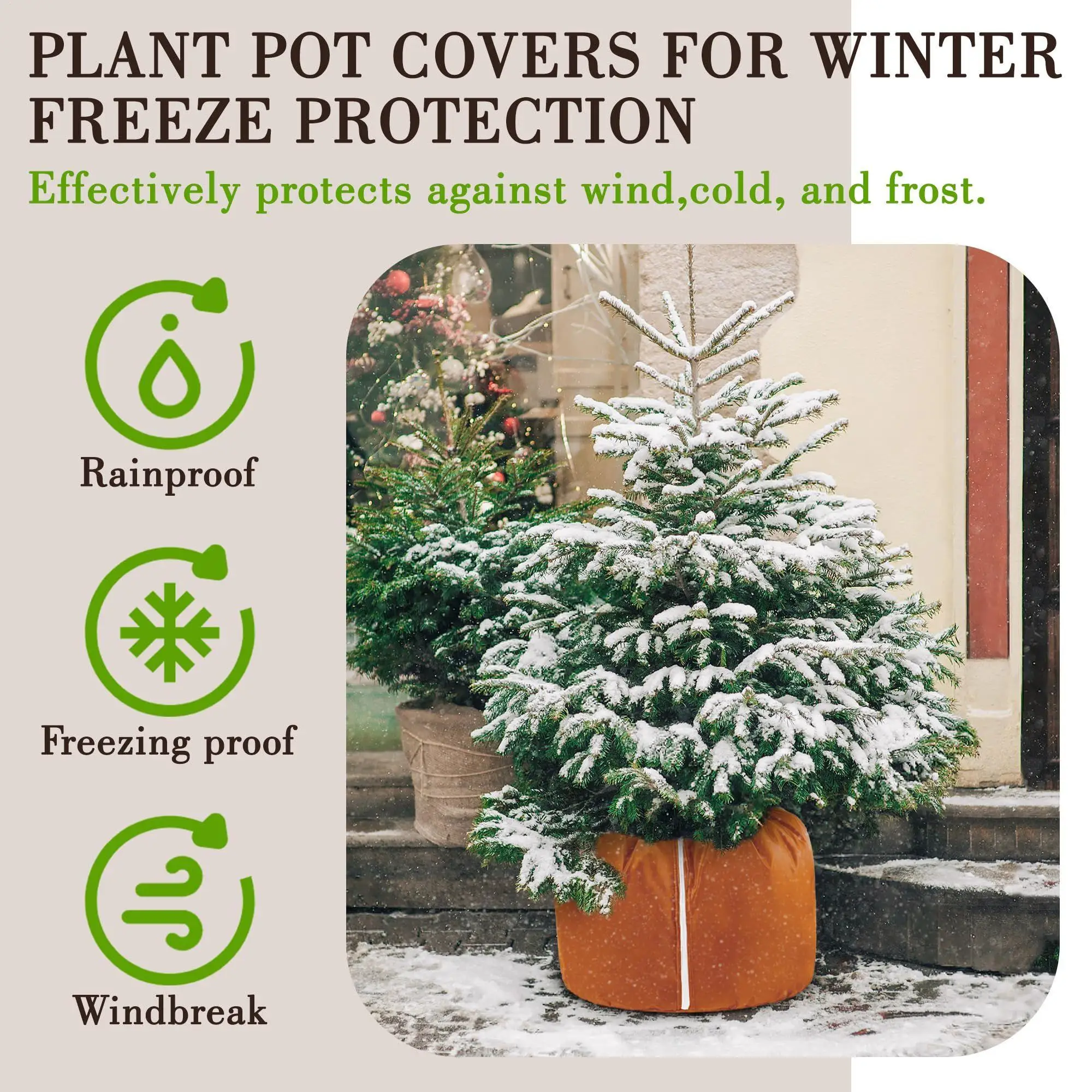 

Plant Pot Covers for Winter Warm Garden Plant Insulation Cover Planter Insulation Bag Flower pot protective cover for Outdoor