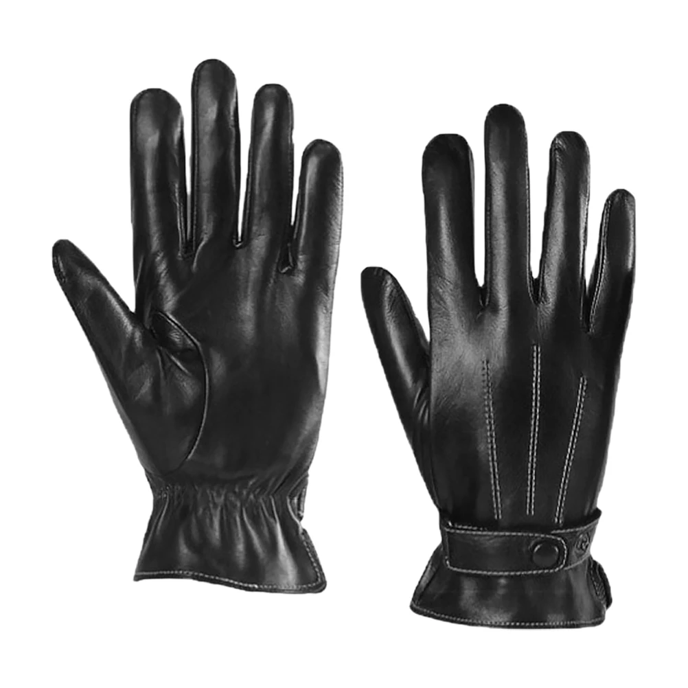 

1 Pair Pu Winter Windproof Warm Cycling Riding Gloves For Men Lightweight Comfortable Outdoor Travel Camping Gloves