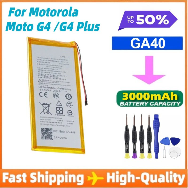 

GA40 Battery for Motorola Moto G4 /G4 Plus XT1625 XT1622 XT1644 XT1643 Mobile Phone Batteries+Tools