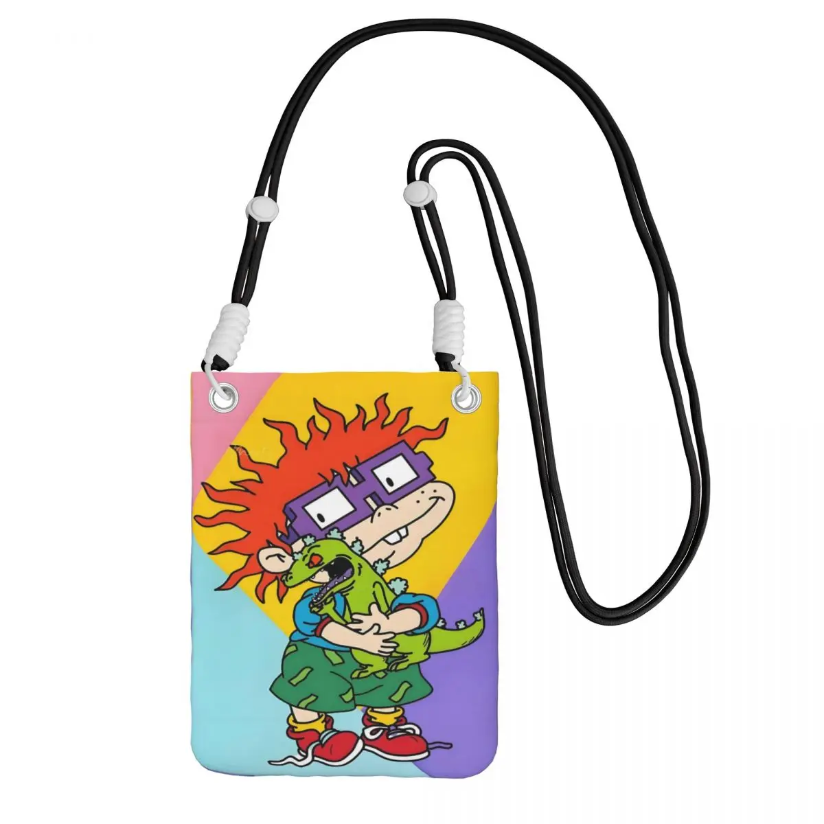 

Custom Cool R-Rugrats Mobile Phone Bag for Traveling Women Men Cute Cartoons Small Crossbody Purse Smart Phone Wallet With Strap