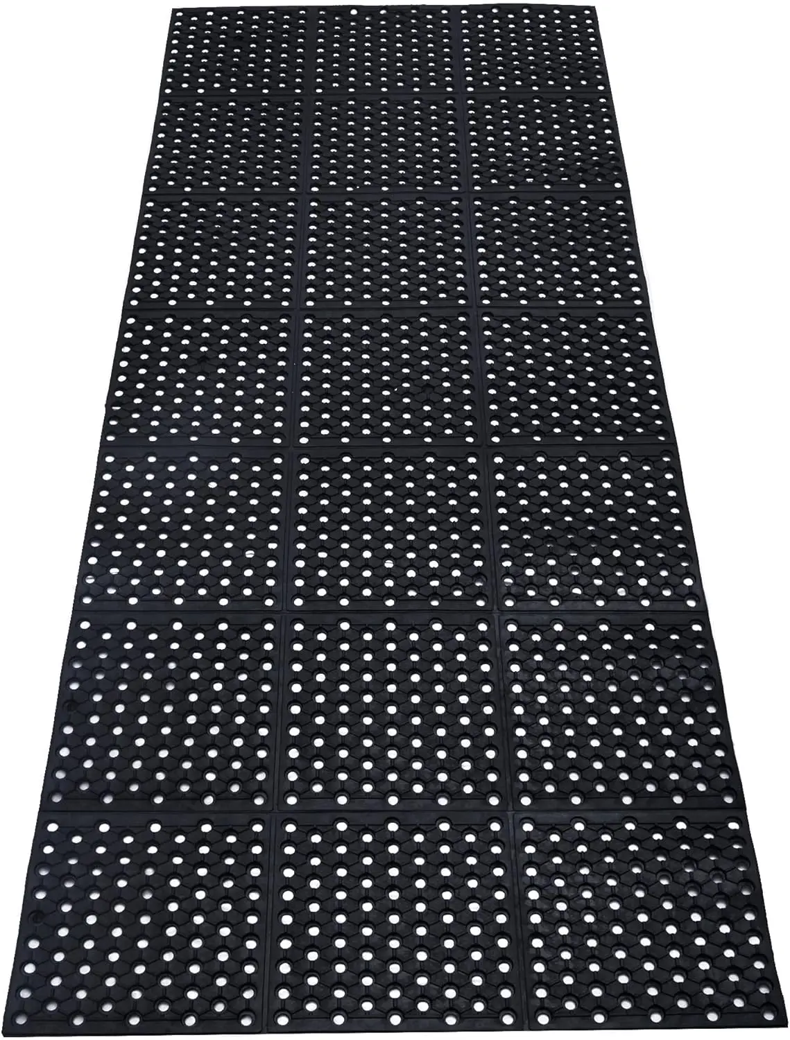 

Rubber Flooring Mat with Drainage Holes 82.67x35.43in Anti-Fatigue Commercial Kitchen Mat Non-Slip Backing Heavy Duty