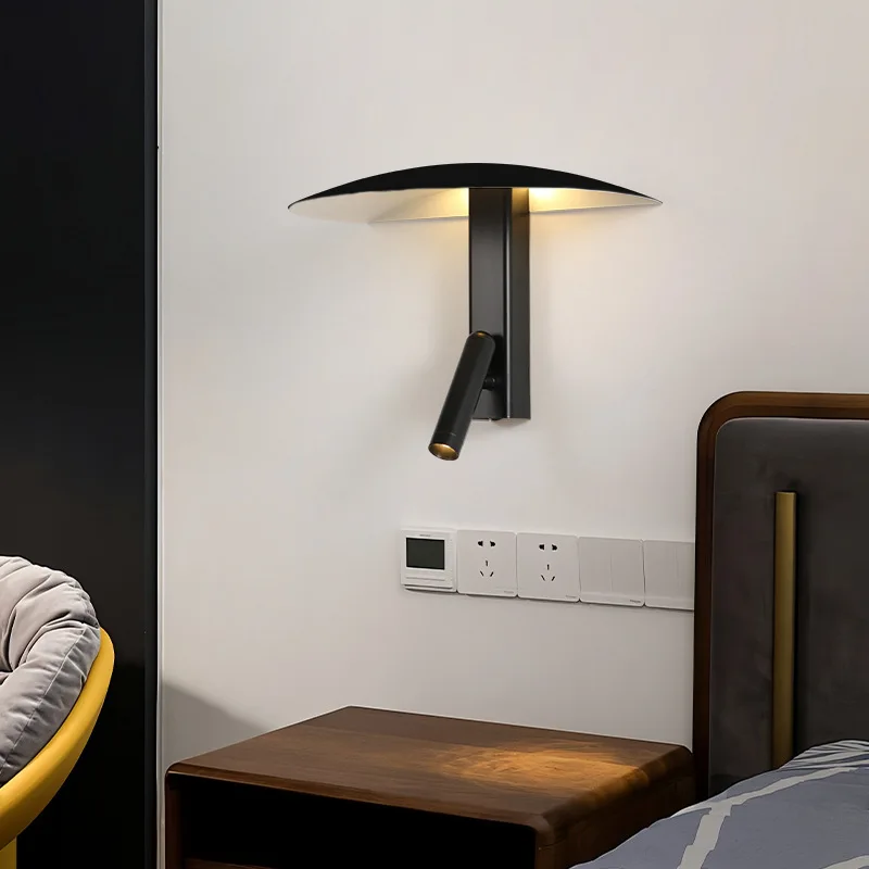 Applique Murale LED Rotative en Forme de Parapluie, Design Espagnol, Luminaire Décoratif d'Nik, Idéal pour un Salon, une Chambre à Coucher ou un oral et