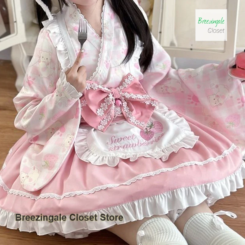 صيف جديد لطيف لوليتا البدلة الأصلية الإناث فساتين راقية يابانية فستان الأميرة الحلو فستان غير رسمي تصميم الجوكر الشعور