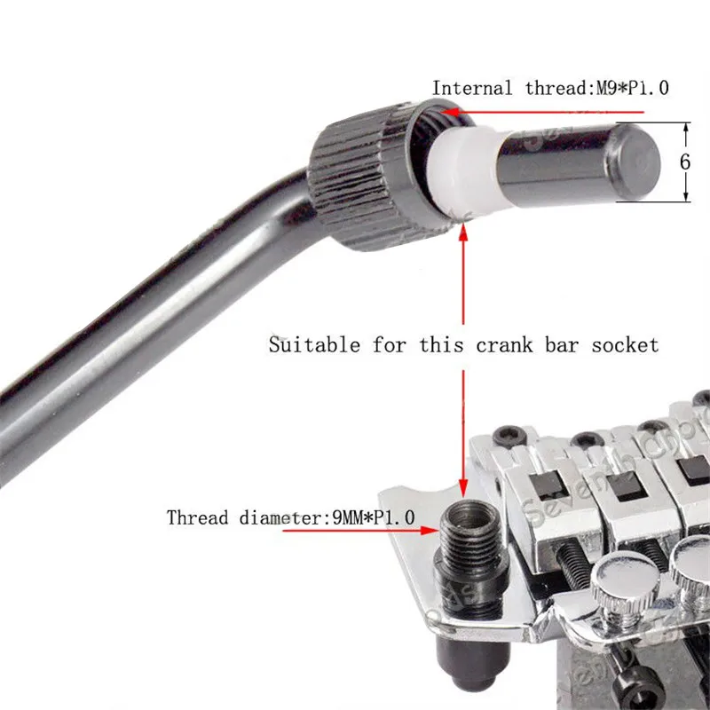 Electric Guitar Bridge Tremolo Arm Socket Whammy Bar Jack Systyem Thread Diameter 9MM Musical Instrument Accessories