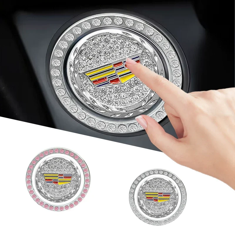 

Car One-Click Engine Start Stop Switch Button Cover Rhinestone Sticker For Cadillac Escalade CTS ATS SRX STS XT5 XT4 XT6 XTS CT4