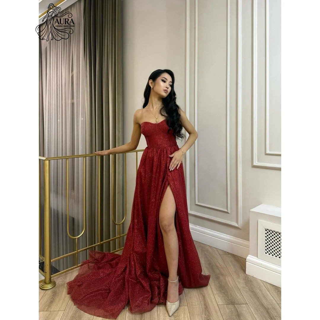 

Aura Tube Top Women's Day Dress 2026 Woman Women's Formal Evening Gowns Custom Made High Quality Evening Dresses Line A Prom