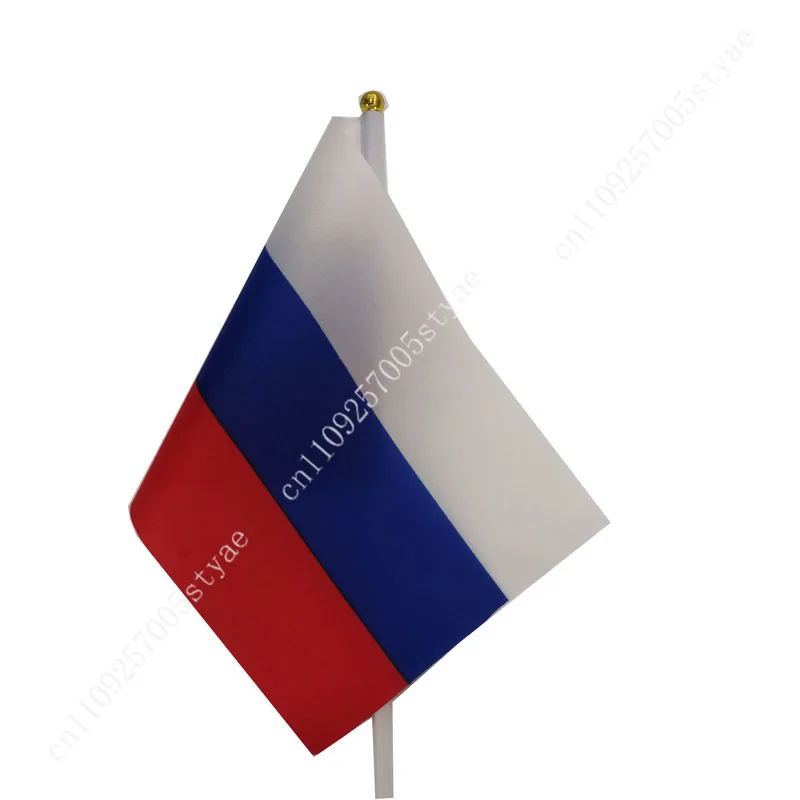 Russia Hand Waving Flag Russian Flag Small Mini Hand Held Flags 10 Pcs 14x21cm  Sporting Event Support Handheld Flag