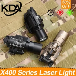 Tactical X400 X400U X400V Scout Light Red Green Dot Indicator Flashlight Weapon Hunting LED White Light For Hanging Accessory