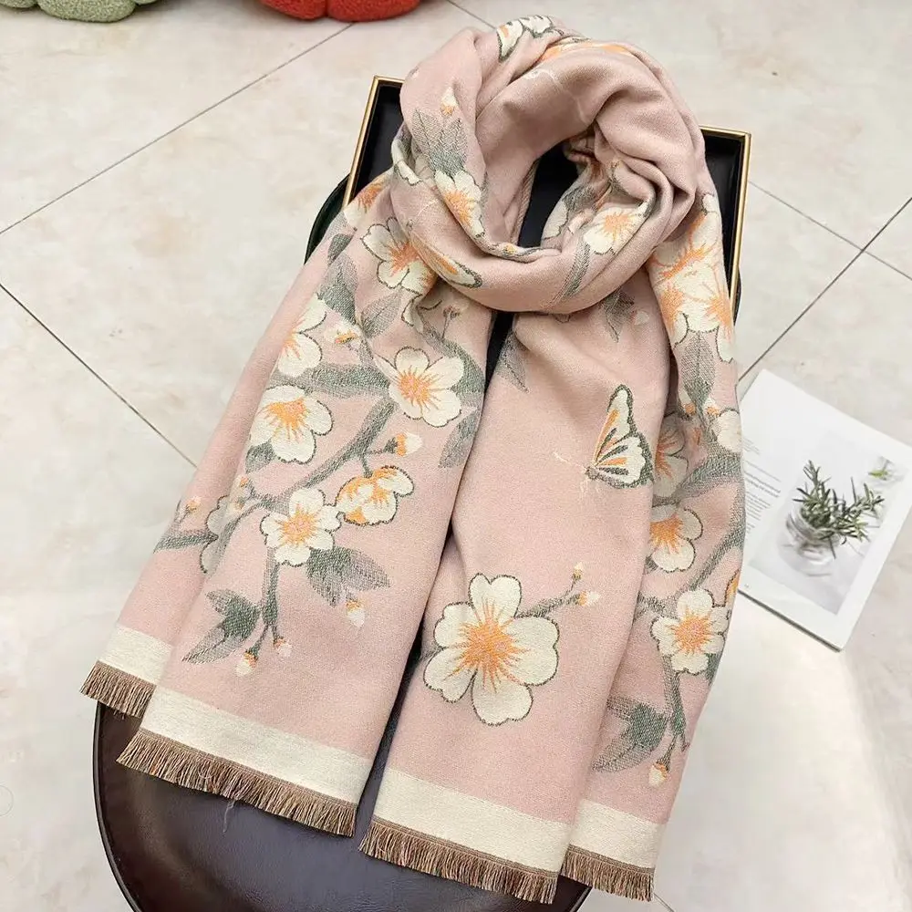 

Женский шарф из искусственного кашемира, двусторонний воротник, шарф, шаль, имитация кашемира, накидка, шарф, шаль с кондиционером Wh87